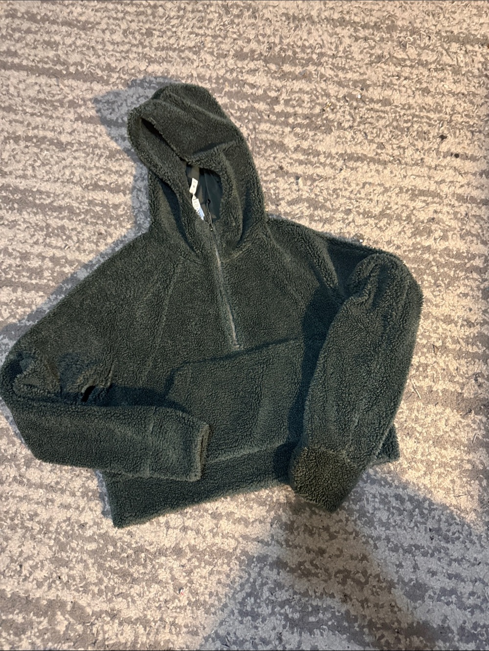 lululemon athletica Dark Green Hooded Sherpa Pullover